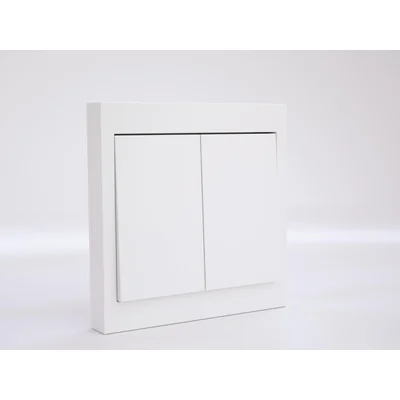 Interruptor de pared con radio de 2 teclas, funciona con pilas, enciende y apaga todo