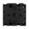 Interruptor de pasos T0-2-8241/EZ, Contactos: 3, 20 A, placa: 0-3, 45°, 3 pasos, 45°, enclavamiento, montaje en panel de 22,3 mm, pomo negro, sin bloqueo