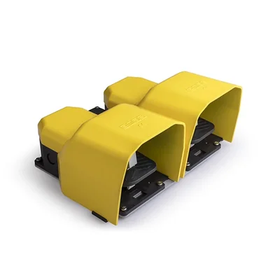 Interruptor de pedal doble EMAS con cubierta metálica 2(1NO+1NC)