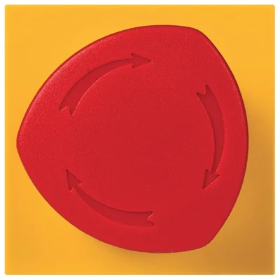 INTERRUPTOR DE SEGURIDAD ROTATIVO MOSAICO (TIPO HONGO) - 2 MODOS AMARILLO/ROJO 10A-250V~
