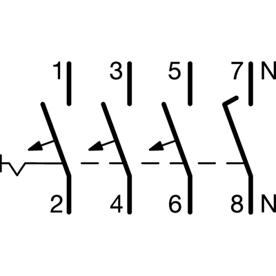 Interruptor de sobrecorriente, 10 kA, B, 3+N, 32 A