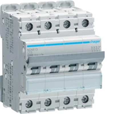 Interruptor de sobrecorriente, 10 kA, C, 3+N, 13 A