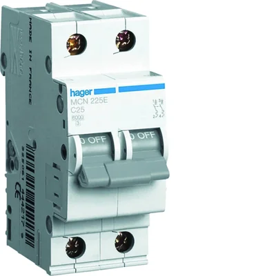 Interruptor de sobrecorriente 6kA C, dos velocidades 25A