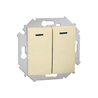 Interruptor de vela con retroiluminación 10A 250V, terminales de tornillo beige