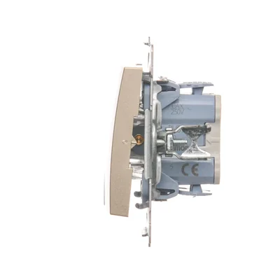 Interruptor de vela (módulo) 10A 250V conectores rápidos dorado (metálico)