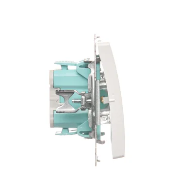 Interruptor de vela (módulo) 10A 250V, terminales de tornillo, blanco