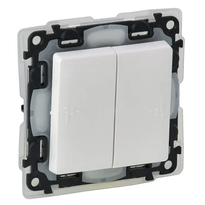 Interruptor de velcro VALENA LIFE blanco 10 AX - 250 V~
