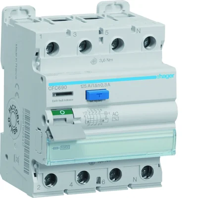 Interruptor diferencial 3P+N 125A 300mA 10kA CA