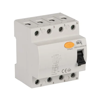 Interruptor diferencial KRD10-4/63/30-AC, 4P