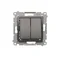 Interruptor doble ciego (módulo) 230V, conectores rápidos. , antracita metalizada
