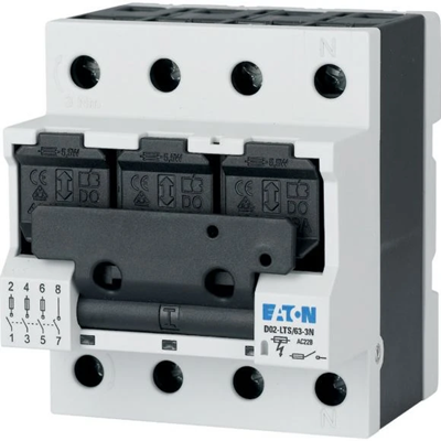 Interruptor fusible, 63A, D02-LTS/63-3N