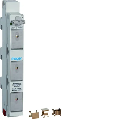 Interruptor fusible regleta 3P D01/D02, CH10 10x39 mm