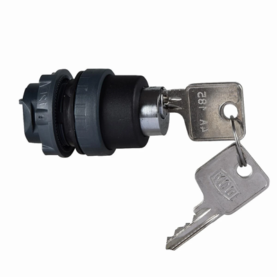 Interruptor Harmony XB5 Ø22 con llave giratoria, llave redonda de plástico 4A185