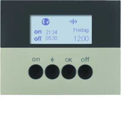 Interruptor horario KNX RF QUICKLINK K.5, acero inoxidable pintado