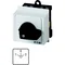 Interruptor inversor T0-2-8400/IVS, Contactos: 4, 20 A, placa de características: 1-0-2, 45°, enclavamiento, montaje en riel TH, perilla negra, sin bloqueo