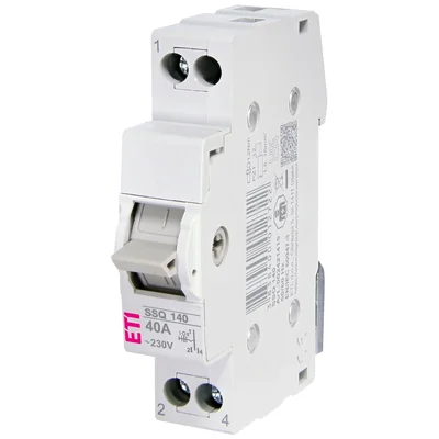Interruptor modular de tres posiciones SSQ 140, 40 A, 1 polo.
