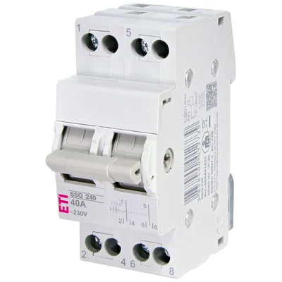 Interruptor modular de tres posiciones SSQ 240, 40 A, bipolar