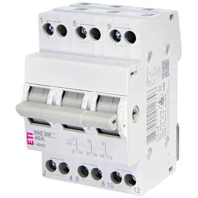 Interruptor modular de tres posiciones SSQ 340, 40 A, trifásico