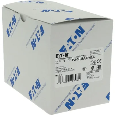 Interruptor principal, 63A, P3-63/EA/SVB/N