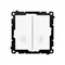 Interruptor retroiluminado LED Simon 55 WMDL-0108xx-111: retroiluminación independiente para cada tecla (módulo), 10 AX, 250 V~, conectores rápidos; blanco mate.