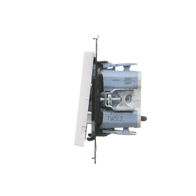 Interruptor retroiluminado LED Simon 55 WMDL-0108xx-111: retroiluminación independiente para cada tecla (módulo), 10 AX, 250 V~, conectores rápidos; blanco mate.