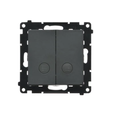 Interruptor retroiluminado por LED Simon 55 WMDL-0108xx-149: retroiluminación independiente para cada tecla (módulo), 10 AX, 250 V~, conectores rápidos; negro mate.
