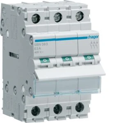 Interruptor-seccionador modular 3P 63A