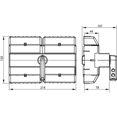 Interruptor-seccionador tetrapolar 160A