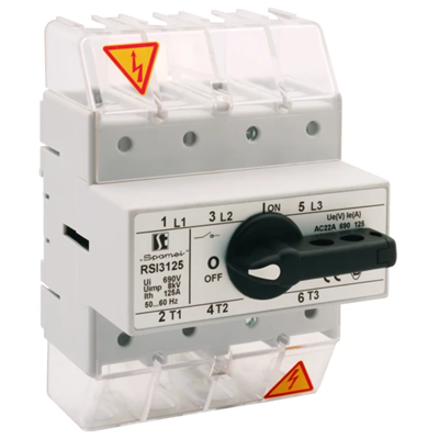 Interruptor-seccionador tripolar 125A para pomo exterior