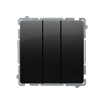 Interruptor triple (módulo) Simon Basic WMUL-020xx1-Y011 10AX, 250V~, conectores rápidos; negro