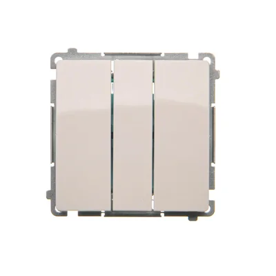 Interruptor triple SIMON BASIC 10A 250V blanco