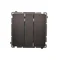 Interruptor triple SIMON BASIC 10A 250V chocolate