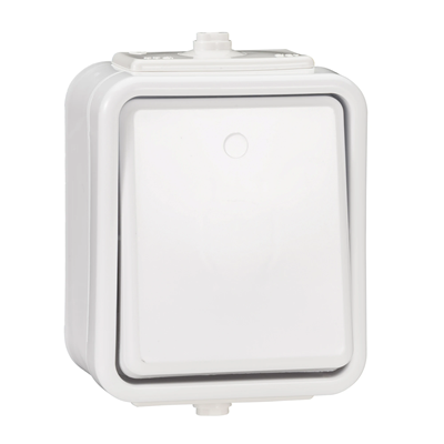 Interruptor unipolar, blanco