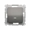 Interruptor unipolar con indicación de activación LED (módulo) 10A 250V conectores rápidos antracita (metálico)