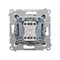 Interruptor unipolar con indicación de activación LED (módulo) 10A 250V conectores rápidos antracita (metálico)