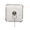 Interruptor unipolar con llave, 2 posiciones, 0-I, contacto NA, blanco
