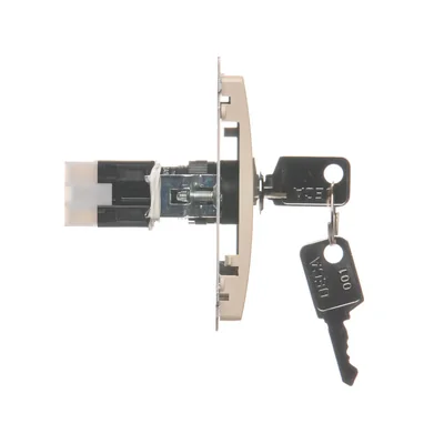 Interruptor unipolar con llave de 2 posiciones, beige