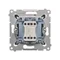 Interruptor unipolar con retroiluminación LED (módulo) 10A 250V conectores rápidos antracita (metálico)