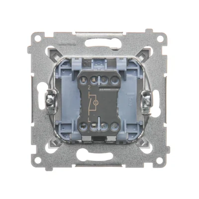 Interruptor unipolar con retroiluminación LED (módulo) 230V, plata metalizada