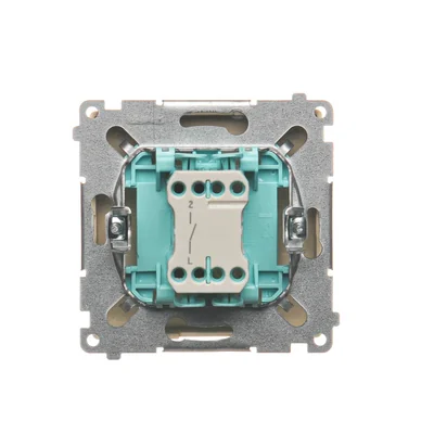 Interruptor unipolar (módulo) 10A 250V, terminales de tornillo beige