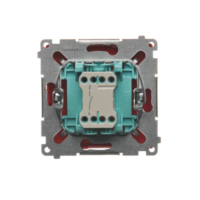 Interruptor unipolar (módulo) 10A 250V, terminales de tornillo rojos
