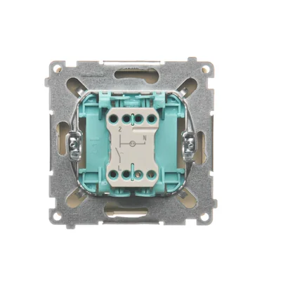 Interruptor unipolar (módulo) con indicador de activación, 230V, beige