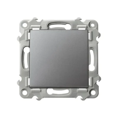 Interruptor unipolar SZAFIR - gris mate