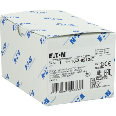 Interruttore a camme In=20A P=6,5 kW, T0-3-8212/E