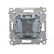 Interruttore a candela con retroilluminazione a LED e per la versione (modulo) 230V, colore argento metallizzato
