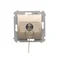 Interruttore a chiave per tapparelle, pulsante momentaneo (modulo), 3 posizioni. "I-0-II" 2 contatti N/O 5A 230V oro (metallizzato)