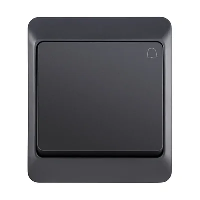 Interruttore a montaggio superficiale HERMES, normalmente aperto, campanello IP 44 - colore antracite