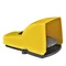 Interruttore a pedale singolo con coperchio, giallo 2 NC+NO, plastica
