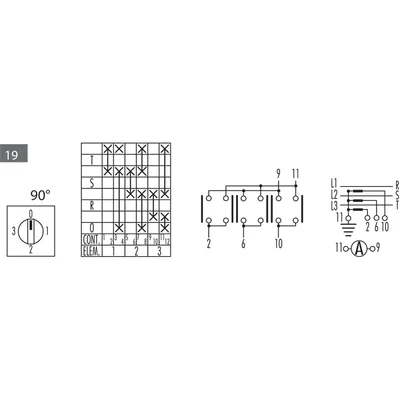 Interruttore amperometrico, corrente 16 A, serie P016
