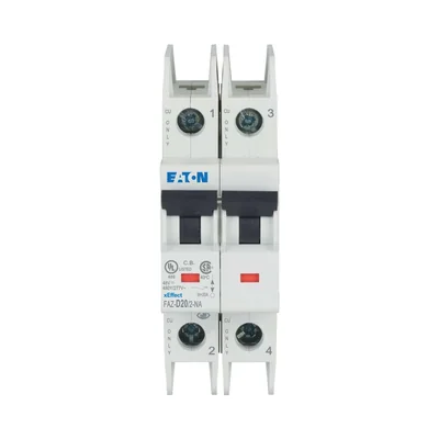 Interruttore automatico 2-marce versione NA, 20A, D-Char FAZ-D20/2-NA